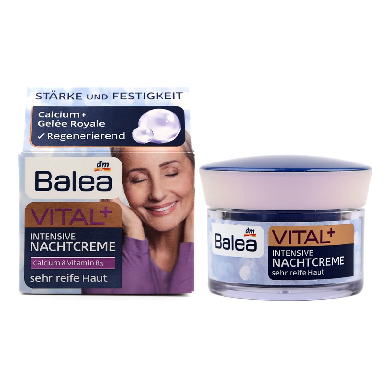 Крем Balea Vital + Baobab для дневной и ночной кожи женщин 55 70 лет увлажняющий