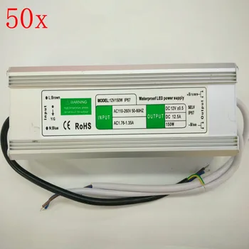 

FREE DHL 50pcs/lot DC12V 150W LED power transform for DC12V LED light,Input 110V~260V P67 waterproof power supply