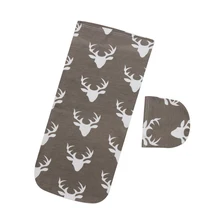Citgeett infantile bébé emmaillotage couverture nouveau-né noël infantile coton noël cerf gris emmailloter serviette doux