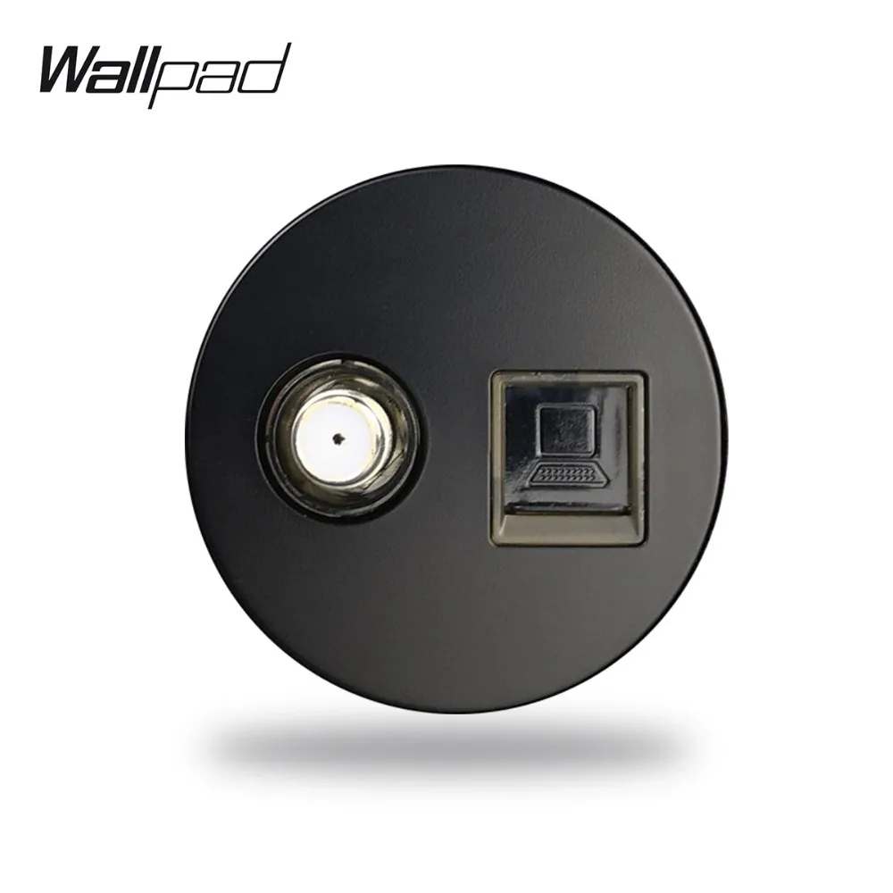Wallpad L6 5 цветов спутниковая розетка для телевидения CAT5E CAT6 RJ45 Интернет компьютер