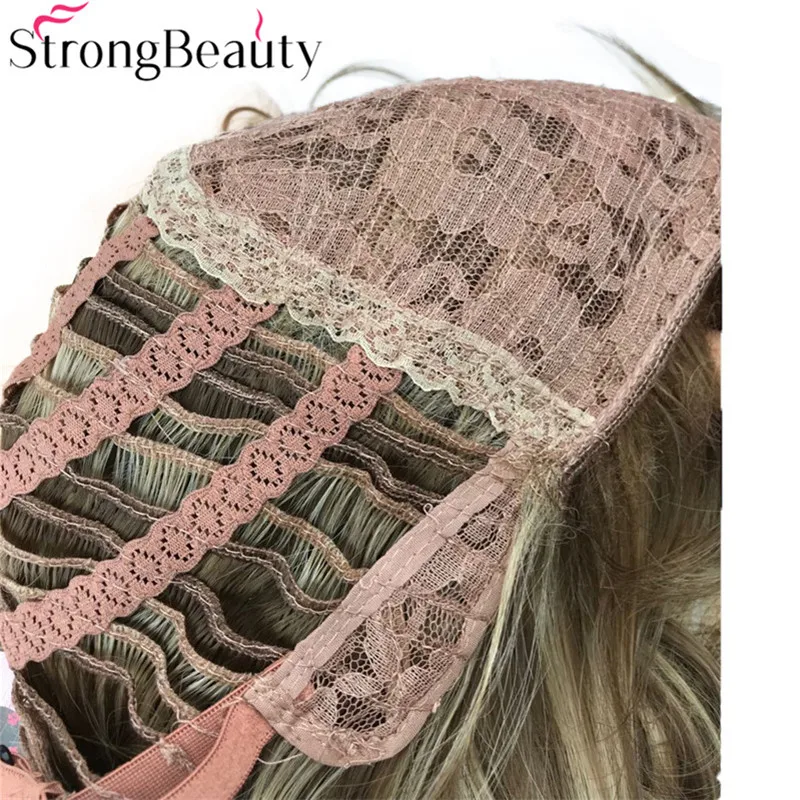 StrongBeauty женские парики из натуральных длинных вьющихся волос синтетический женский парик