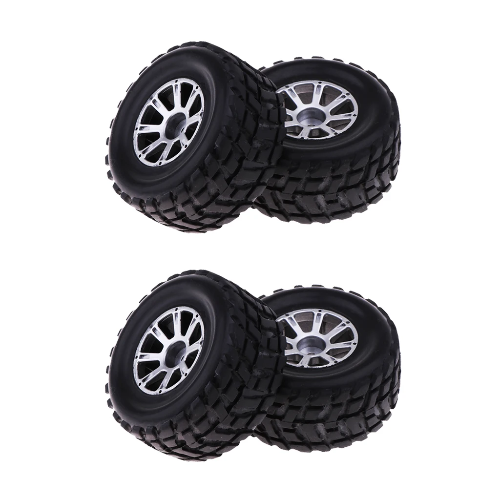 4Pcs 1/18 Scale RC Buggy Accessory Tire Tyre Wheel Rim 4Pcs for WLtoys A949 A959 A969 A979 K929 Replacement Parts  