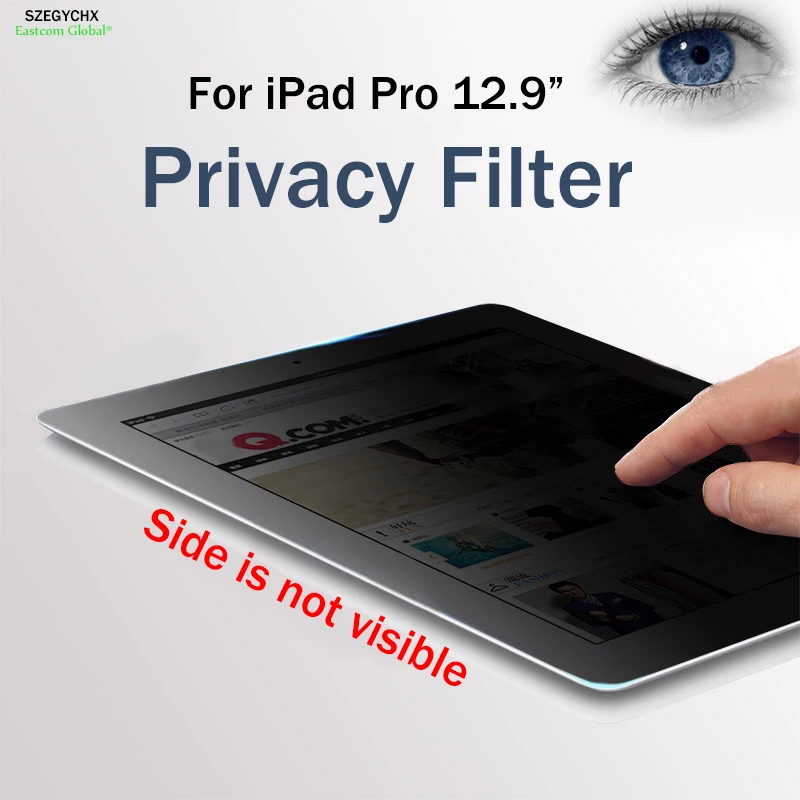 SZEGYCHX 12.9" PET materia 180 Privacy Filter Screen Anti glare Tablet