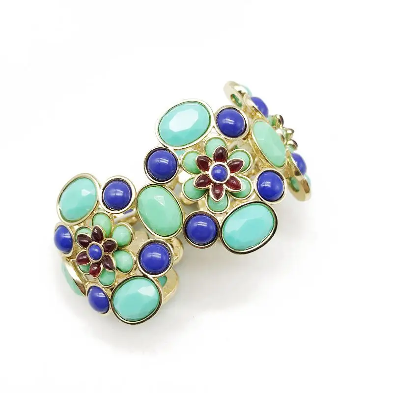 

Free Shipping Mixed Color Flower Stretched Bracelet