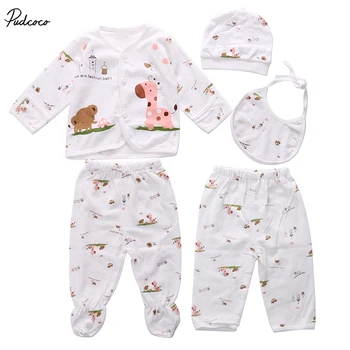 

5PCS Newborn Baby Clothing 0-3 Month Boy Girls Cotton Cartoon Underwear Clothes