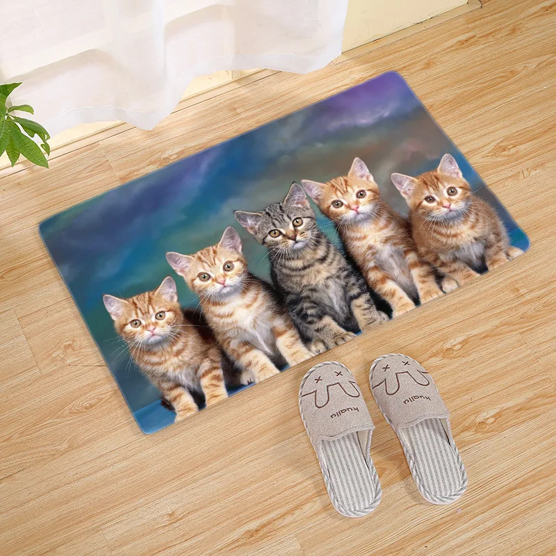 

Cats Printed Entrance Doormat Animal Printed Floor Mats Carpets for Living Room Kitchen Bathroom Rugs tapetes para casa sala