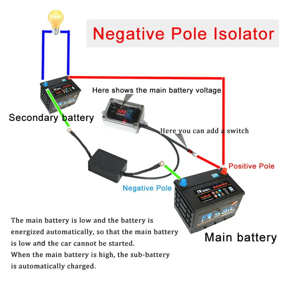 protetor auto controlador de bateria dupla inteligente gerente max 300a