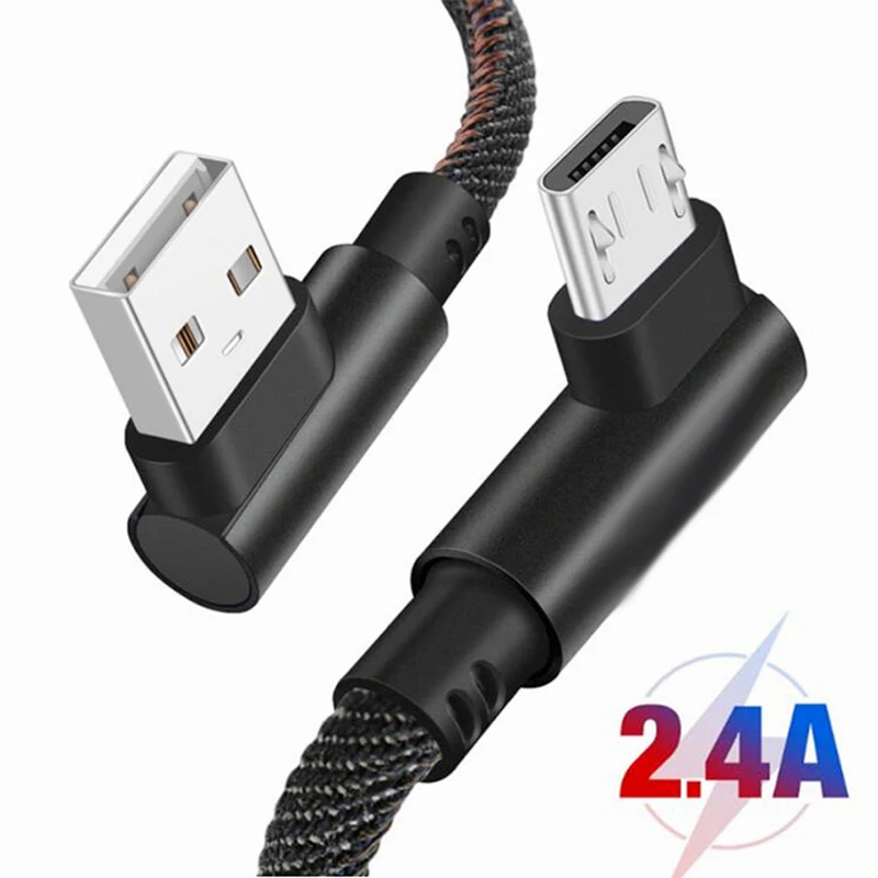 

Micro USB Type C Charger Cable 2.4A Fast Charging For iPhone 8 7 Samsung Xiaomi Android Mobile Phone Data Wire Cord 0.25m 1m 2m