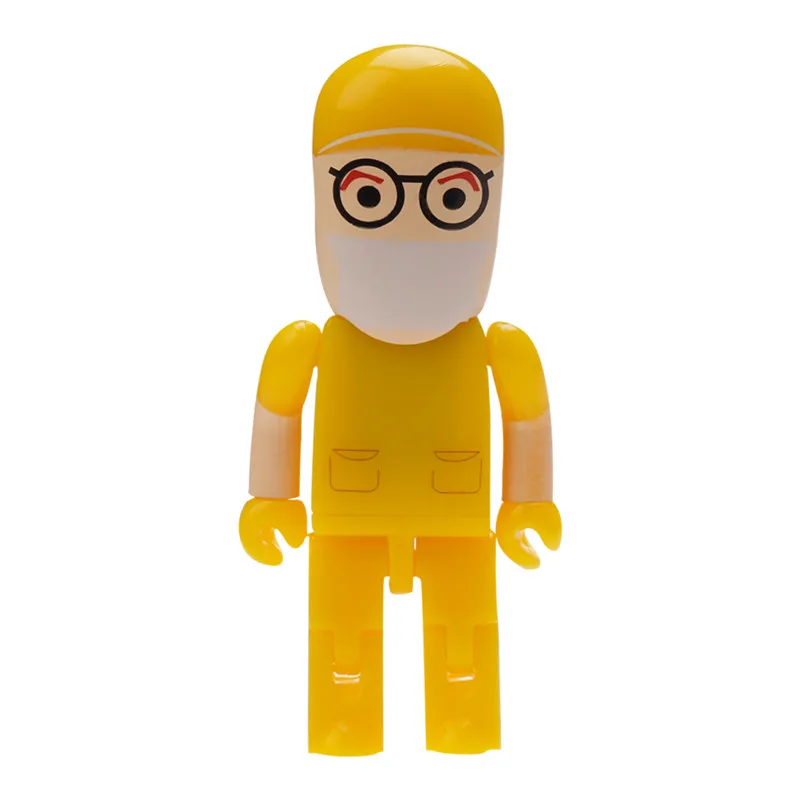 Мини врач-медсестра USB флэш-накопитель 32 Гб USB мультяшка 2,0 флэш-накопитель 64 ГБ 128 Гб флэш-накопитель 4 Гб оперативной памяти, 16 Гб встроенной