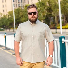 Новая мужская рубашка с коротким рукавом Большие размеры 6XL 7XL 8XL летние мужские рубашки формальные офисные рубашки Бизнес Свадебные