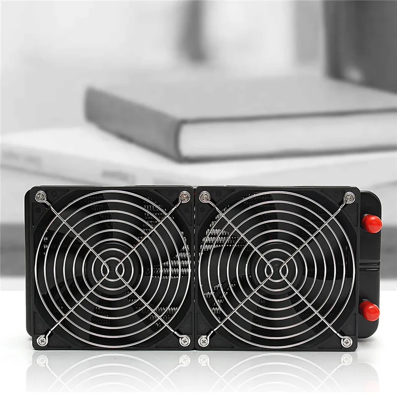 

PC Computer Water-cooled Row Copper Tube G1/4 240mm Computer Desktop Aluminum Water Cooling 2 Fans Radiator Aluminum Thick 60mm