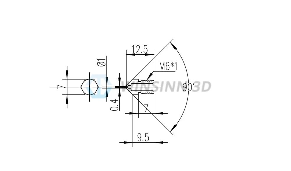 Olsson насадка для Ultimaker 2 UM2 Расширенный экструдер Hotend медь латунь для 0,25 0,4 0,6 0,8 мм 1,75 3 мм нити