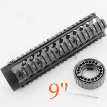 223 5.56 Free Float ран Handguard 9 дюймов карабин Длина Quad pictinny рельсовая Системы Крепление подходит M16 M4 AR-15