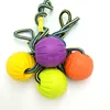 Indestructible teeth rubber bite funny puppy training ball chew toys play go get solid with carrier rope dog pet ► Photo 2/3