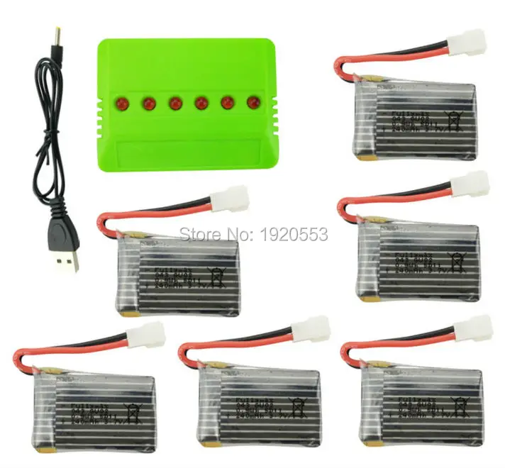 3.7V 240mAh 20C LiPo Battery + X6 / X4 Charger For Hubsan H107C H107D JXD JD385 RC Mini Qudcopter Part | Игрушки и хобби