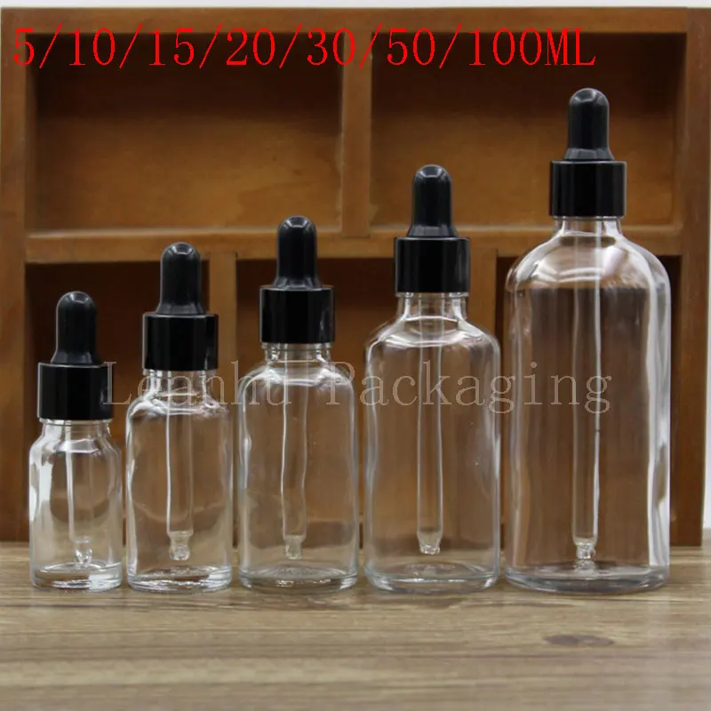 

5/10/15/20/30/50/100ML Transparent Glass Dropper Bottle, Essential Oil/Perfume Sub-bottling, Empty Cosmetic Container