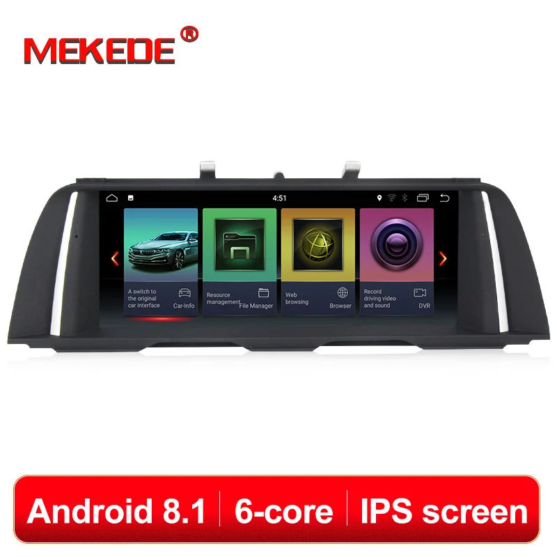 Cheap IPS ID7 PX6 6cores Android 8.1 System Car GPS Navi Radio For BMW 5 Series F10 F11 2011-2017 With BT DVR SWC WIFI Stereo 2+32G 0