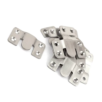 

Furniture Sectional Interlock Style Sofa Connector 10pcs Silver Tone