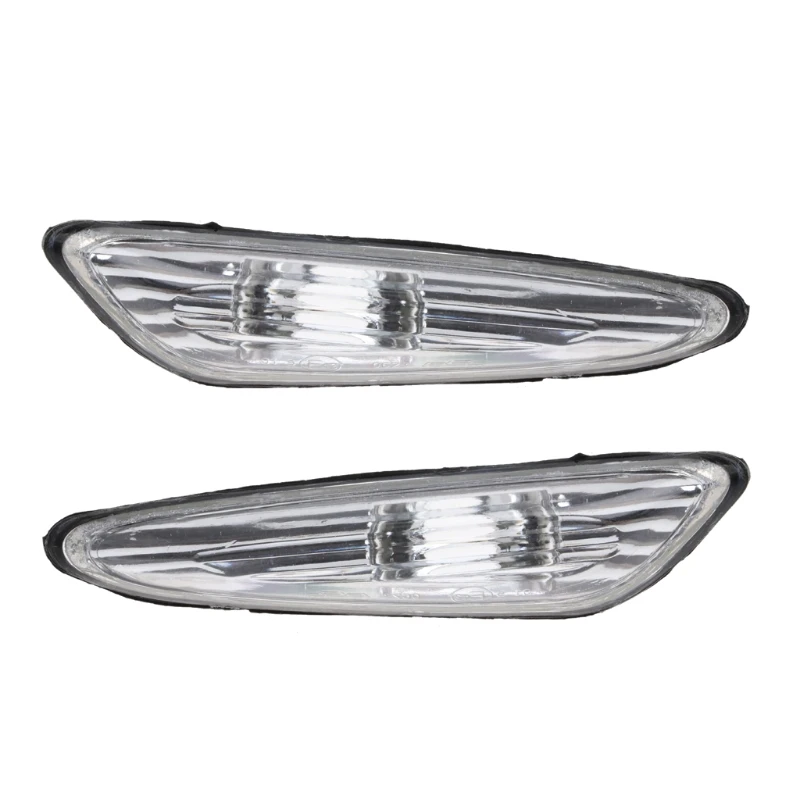 

A Pair Of Lens Side Turn Signal Light Strip Front Bumper Marker Lamp For BMW