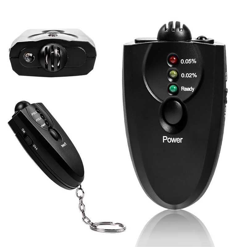 

1PC Portable Mini Digital Breathalyzer Keychain Alcohol Tester Professional Detector alcohol Analyzer Safety Accessories