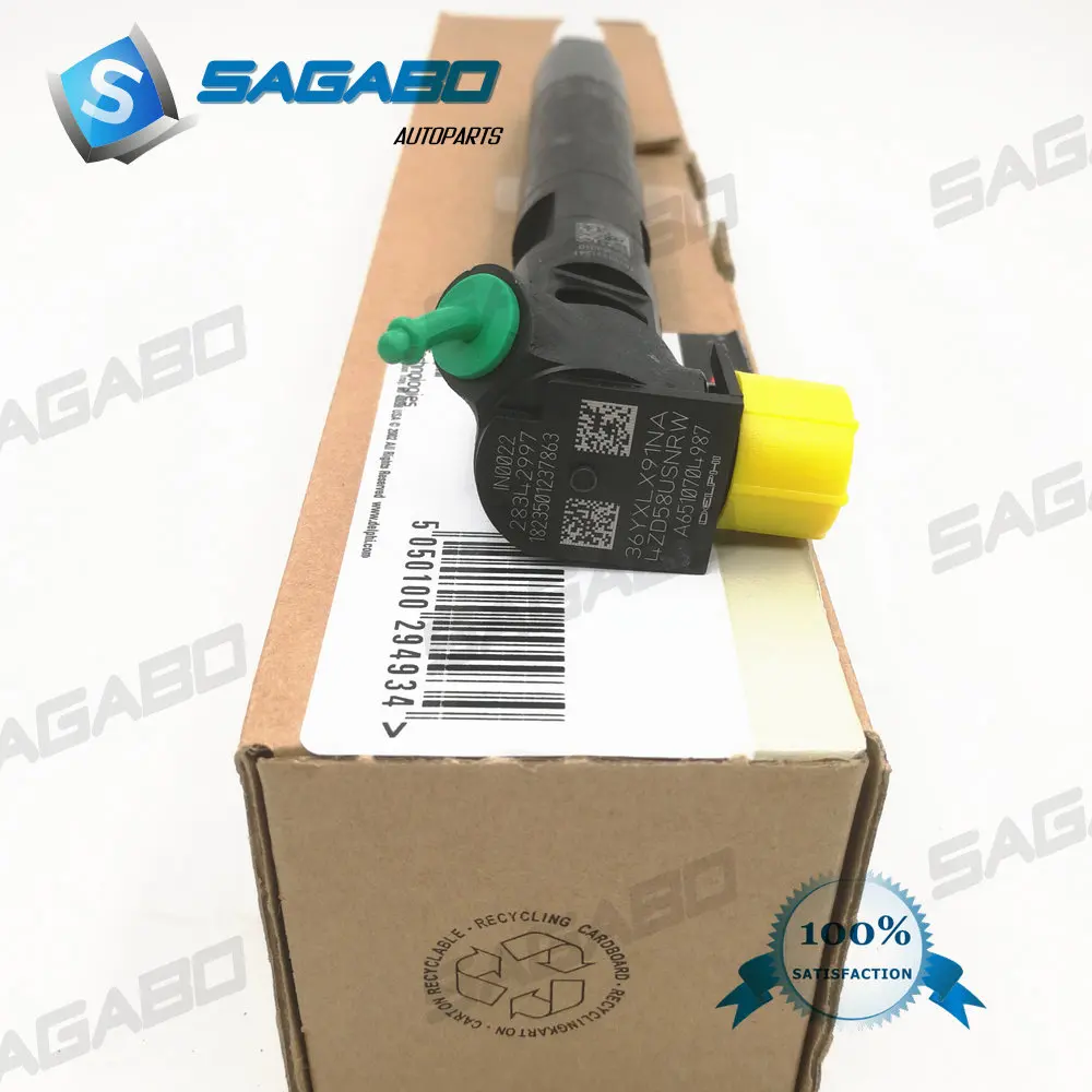2 шт. подлинный дизельный инжектор топлива COMMON RAIL 28342997 инжектор EMBR00002D A6510700587, A6510704987