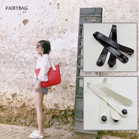 

replacement handle for obag Accessories of obag pu rope black/ white repair Candy color EVA beach bag ladies ins trend handbags