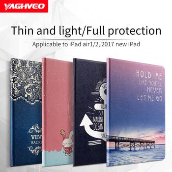 

Cover Case for IPad 2018 2017 Air 2 / Air 1 9.7 Inch magnet Auto Sleep Fashion Painting Ultra-thin Flip Case Stand