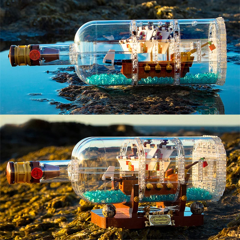 

Bela Compatible legoings Technic Creative Ideas Pirates of the Caribbean Bottle Ship Ship in Bottle Brick Building Blocks Toys