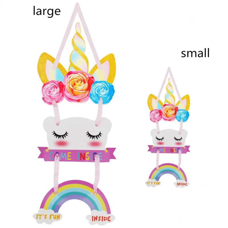 Unicorn party hanging decorations Birthday party,baby shower door hanging decorations Unicorn wall hanging for kids bedroom