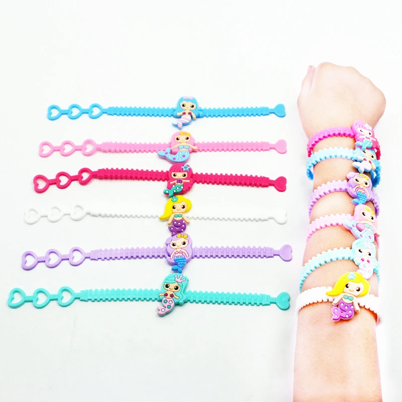 

Birthday Party Decorations Kids 6pcs/lot Lovely Mermaid Princess Bracelet Wristband Wedding Party Festival Gift Kids Bracelets,Q