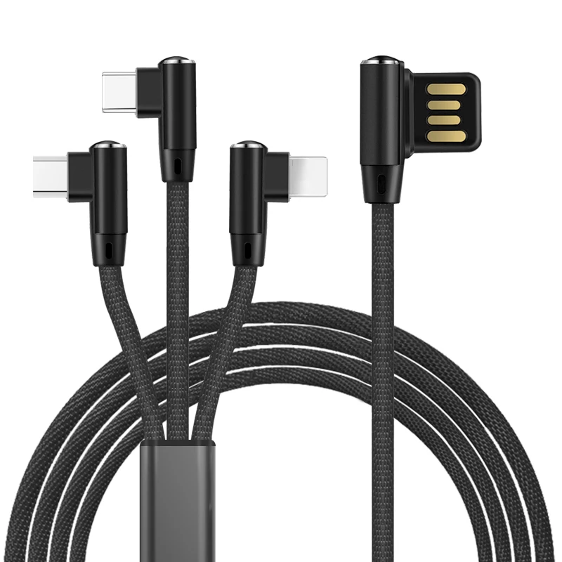 Нейлоновый кабель Micro Type C для IPhone IOS 10 9 8 Samsung Nokia быстрой зарядки 1 5 м 3 в 1|Кабели
