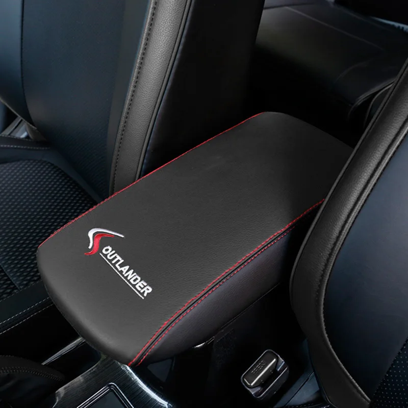 Для- Mitsubishi Outlander подлокотник коробка кожаный чехол Outlander аксессуары-модификации для автомобиля украшения - Название цвета: 13-18 Outlander