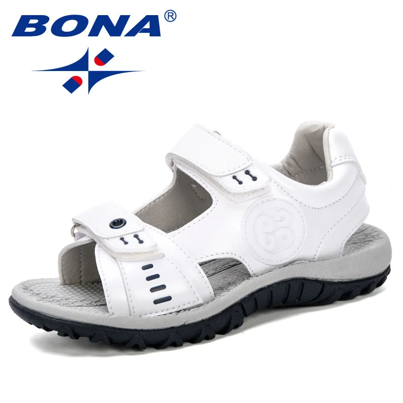 BONA/ г. летние новые детские сандалии, удобная детская обувь, сандалии для мальчиков, повседневные нескользящие спортивные Модные детская пляжная обувь