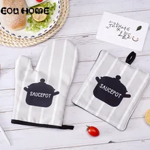 2 шт./компл. рукавицы для микроволновой печи теплоизоляционные Коврики хлопок и лен утолщение анти-обжигающая печь перчатки кухонные аксессуары