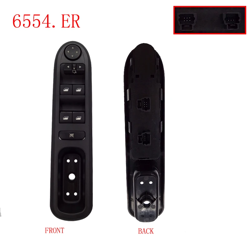 Переключатель Стеклоподъемника 6554.KT/6554.ER для Peugeot 207 307CC 307SW 2003 2010 Citroen C3 Picasso 6554.QC