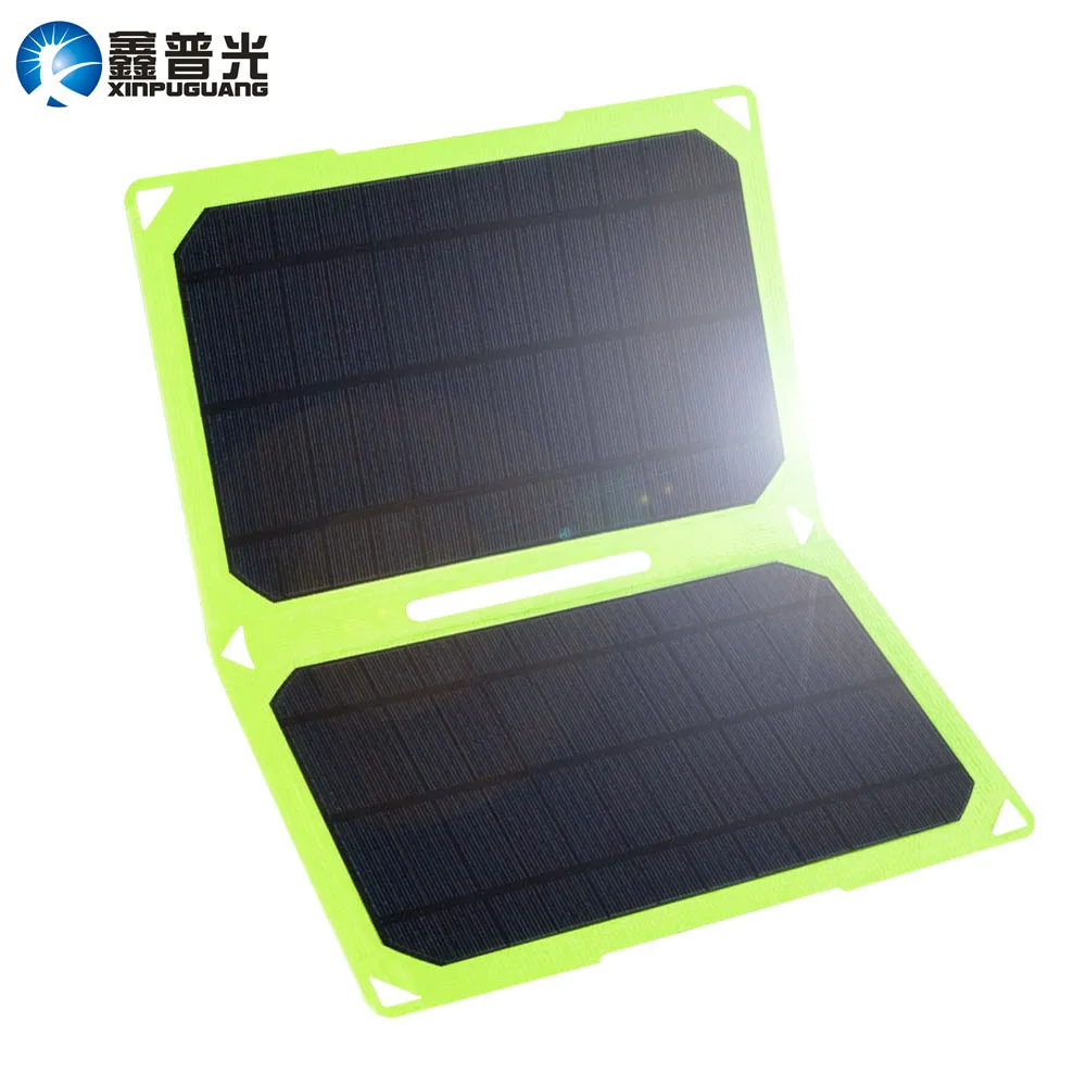 Xinpuguang солнечная панель 14 Вт 5 В 2A Зарядное устройство USB 2 складки стильный ETFE Прочный Открытый мобильный зарядное устро