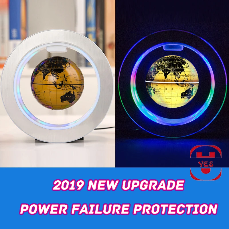 YES New Magnetic Levitation Globe Electronic Floating Suspended 360°Rotate for Child Home Bedroom S - 33023676463