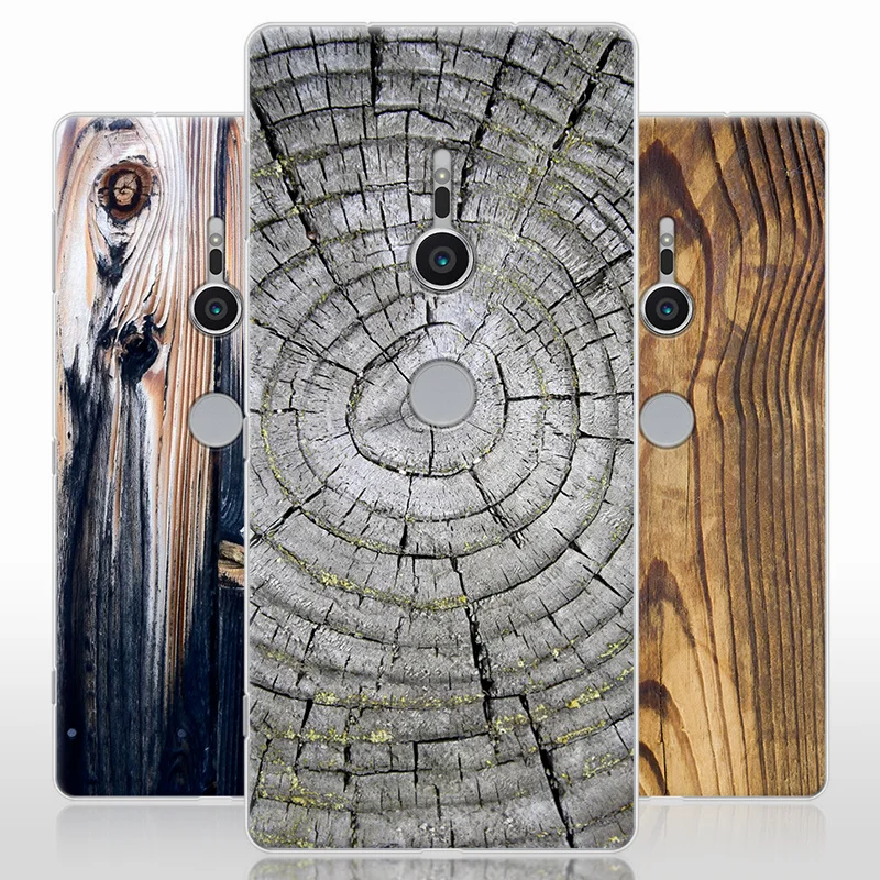 

For Sony Xperia XZ2 case,Purecolor Stone & wood grain painted Soft TPU shell back cover case for Sony Xperia XZ 2
