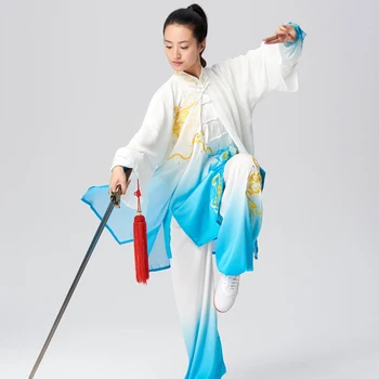 

Chinese Tai chi clothes taiji sword costume Qigong suit kungfu uniform embroidered garment for men women children girl boy kids