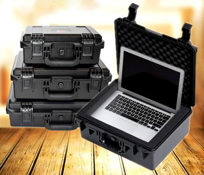 Tool Box Waterproof Impact Resistant Safety Case Suitcase Toolbox File Box Equipment Camera Case with Pre-cut Foam Lining 2
