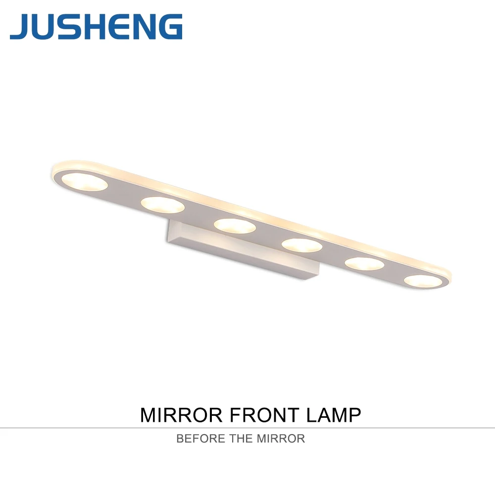 JUSHENG Modern White Color LED Bathroom Light Fixture 9-18W LED Mirror Wall Sconce Lamps 110-240V AC