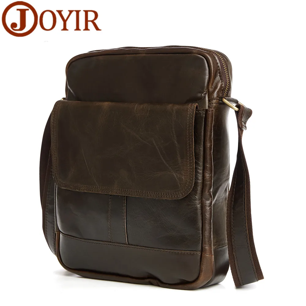 

JOYIR Luxury Brand Shoulder Bags 100% Genuine Leather Crossbody Designer Bag Small Men Bags Cow Leather Men Messenger Bag