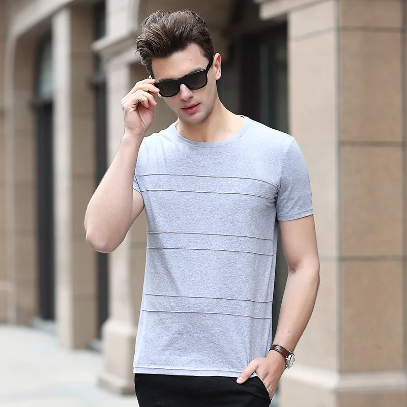 Solid Color T Shirt Men's 95 Cotton T shirts Summer Tee Business Tops