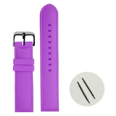 20mm Dark Purple Color Silicone Jelly Rubber Lady Watch Band Straps WB1087U20JB
