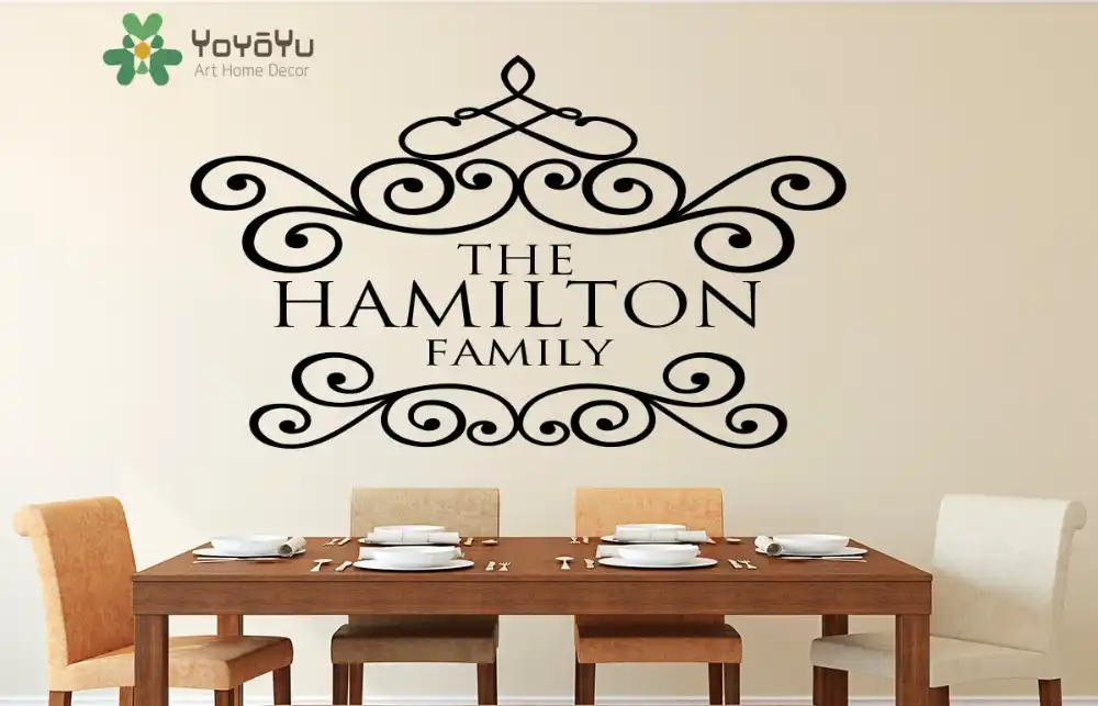 Etiqueta De La Pared Personalizada Del Nombre De La Familia Del