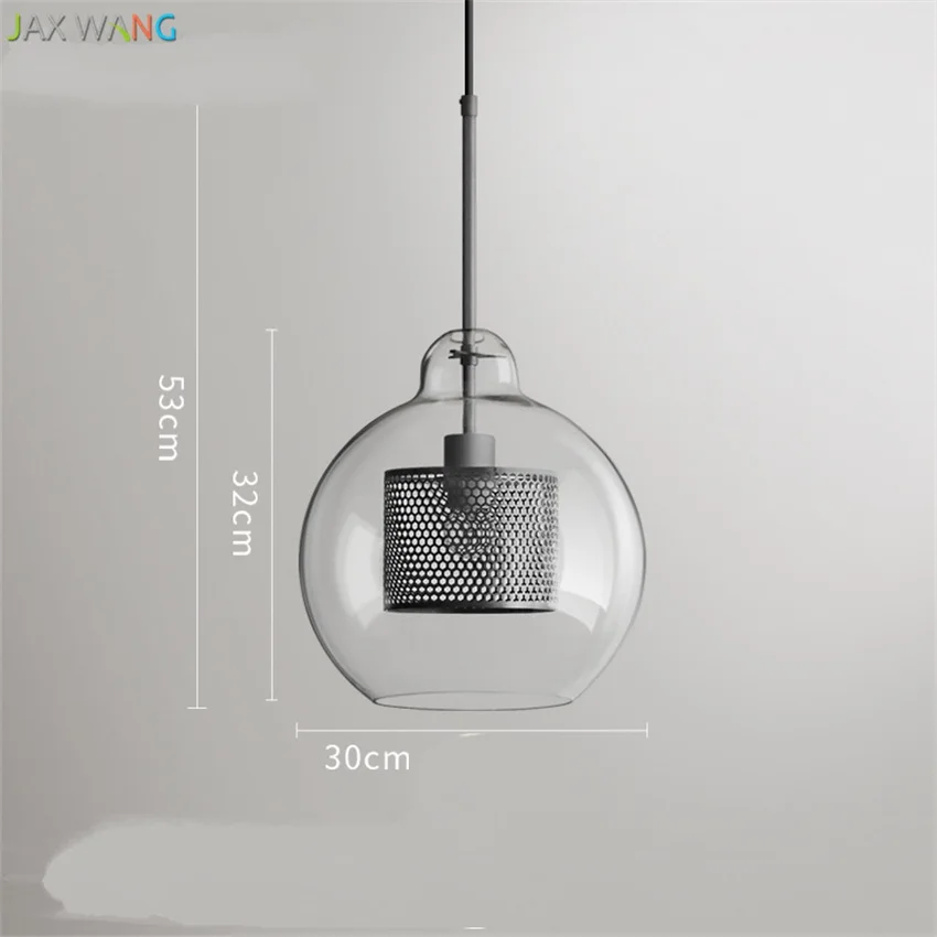 Стеклянный пост-современный подвесной светильник s люстра светильник ing led hanglamp Лофт Декор лампы светильник для гостиной спальни - Цвет корпуса: Silver 30CM