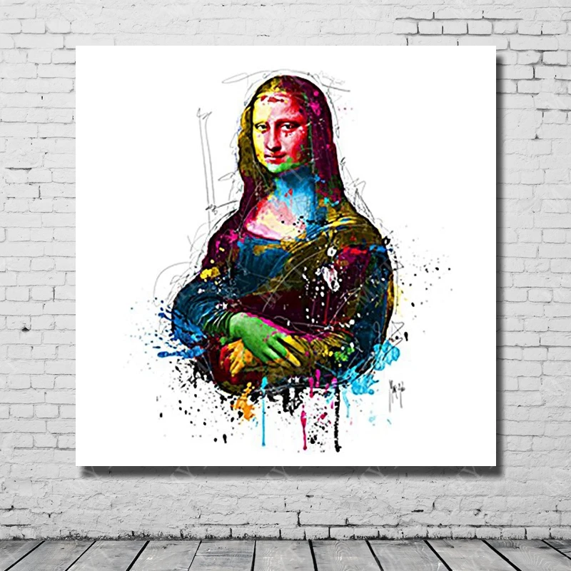 

New design figure oil painting Mona lisa smile famous pictures hand painted art paiting gallery home decor
