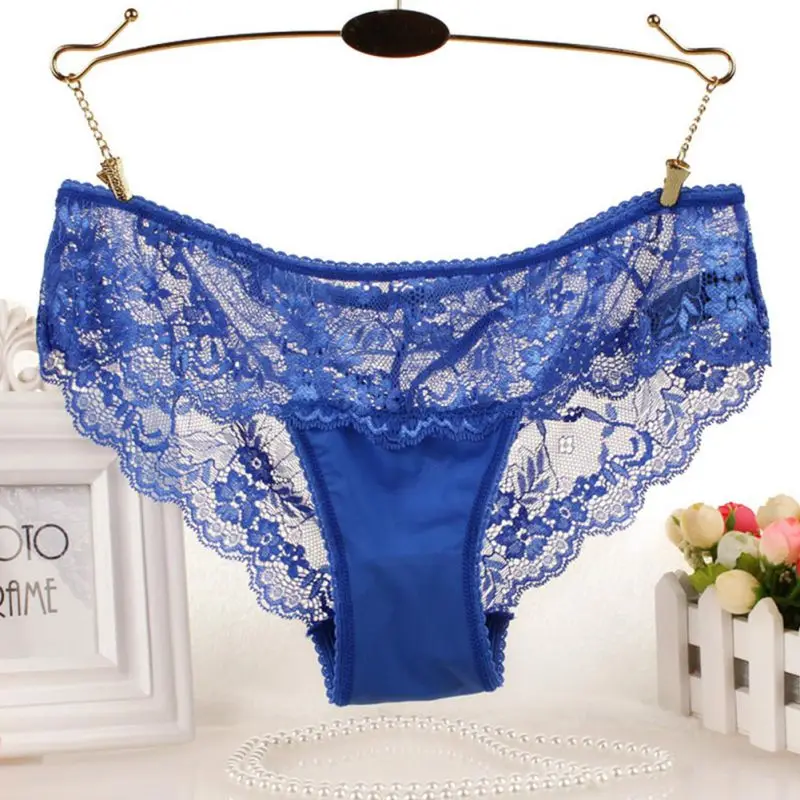 

Soft Breathable Sexy Women Panty Low-Rise Knickers Hollow Briefs Ultra Thin Underwear Lace Panties Lady Summer Briefs 7472