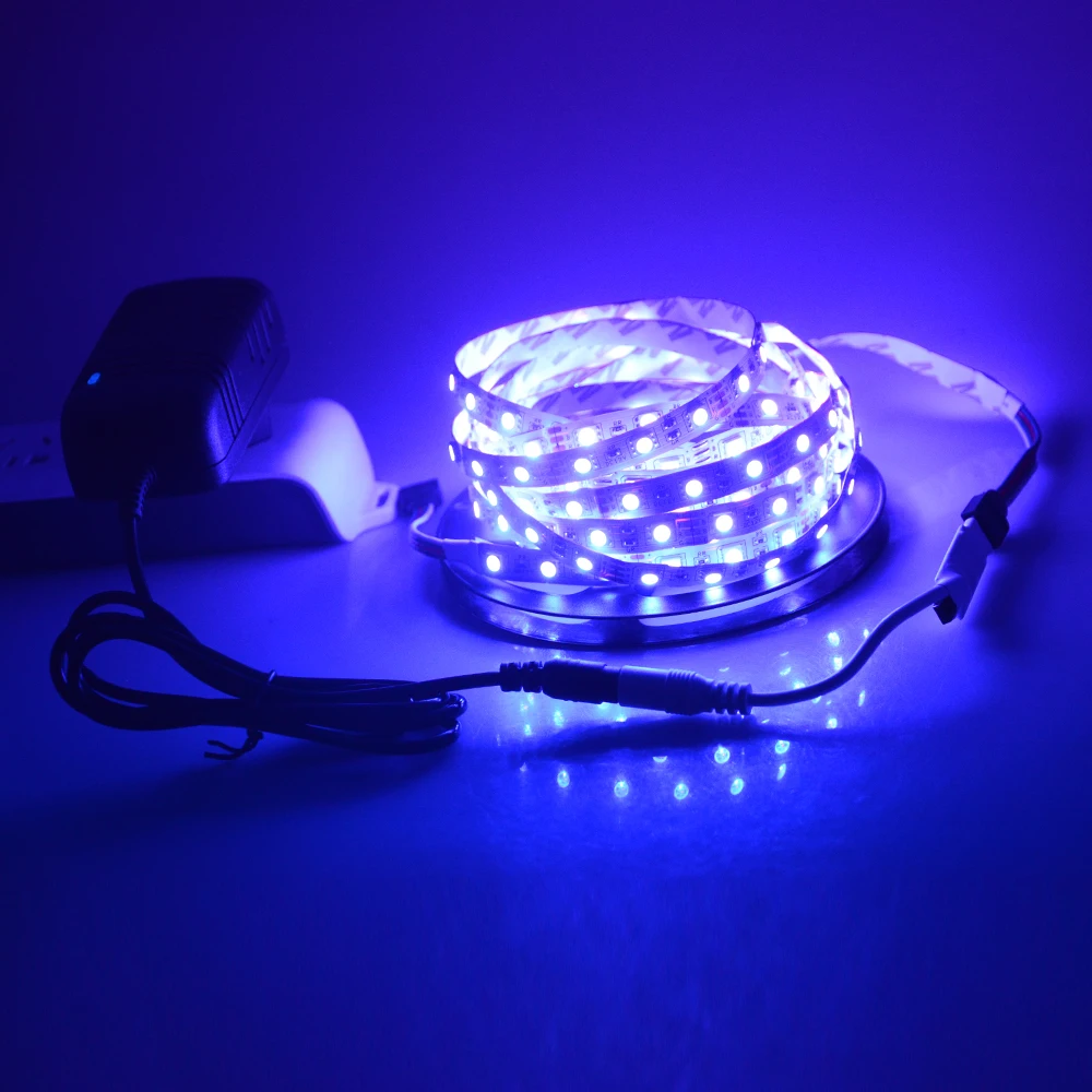 

5M 300Led 5050 RGB Led Strip waterproof Color 24 Keys Remote Controller + DC 12V Power supply