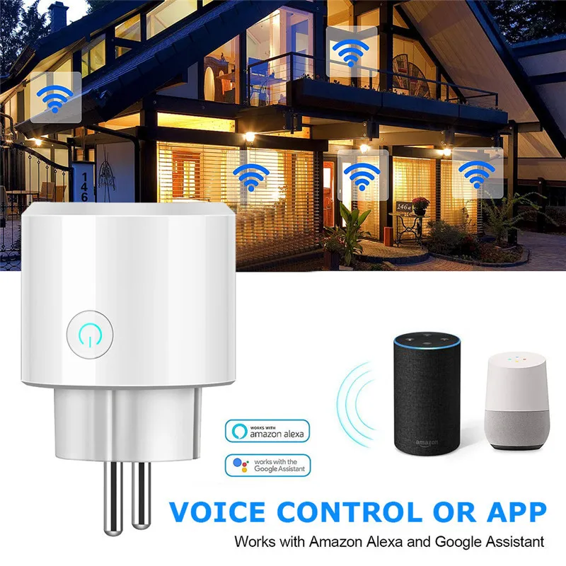 

BSD15-23-29 Outlet adapter charger plates Wireless WIFI Remote Control Socket Voice Control Timing Smart Socket EU-UK-US Plug